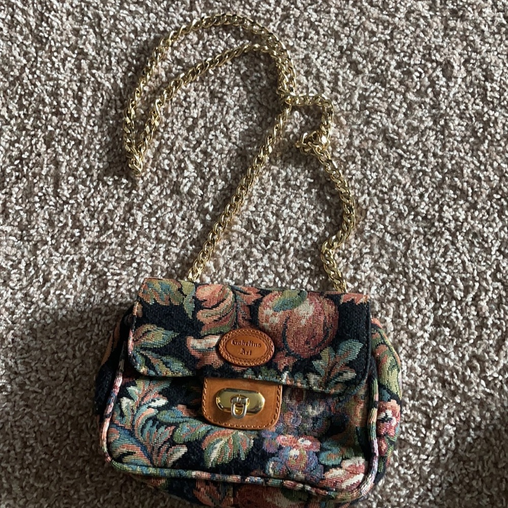 Gobelins Art tapestry vintage handbag